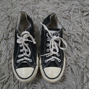 Rare Converse All Star J OX Made In Japan Black Canvas Low Top Sneakers. 6.5